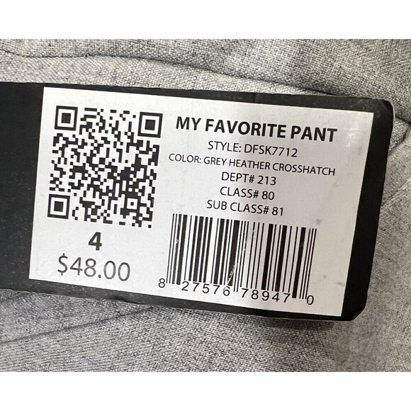 NWT $48 Daisy Fuentes Favorite Pant Heather Gray Dress Slack Pants Women size 4 - Picture 7 of 8